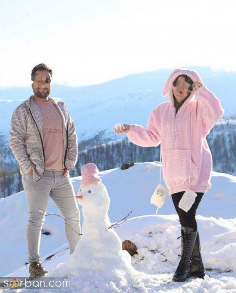  ژست عکاسی تو برف دونفره