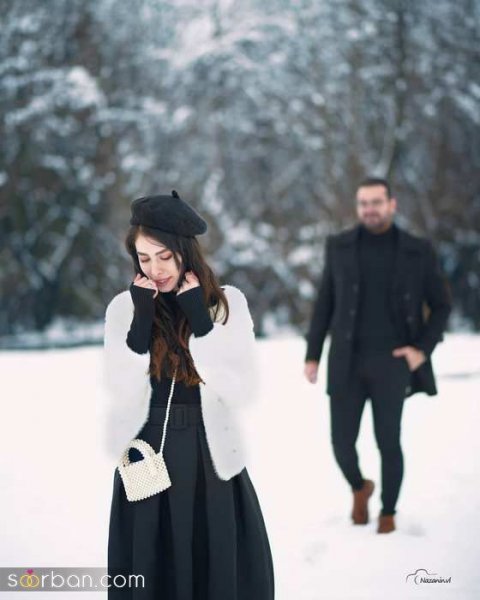  ژست عکاسی تو برف دونفره