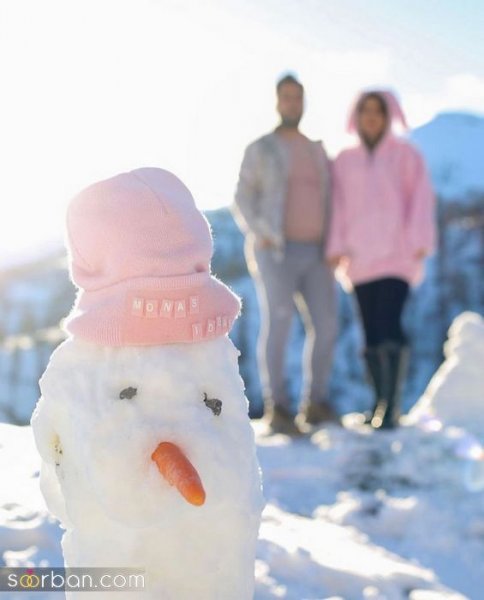  ژست عکس برفی عاشقانه