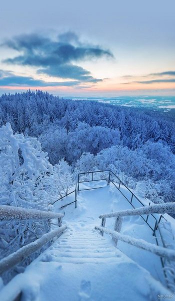  عکس برف در شب طبیعی