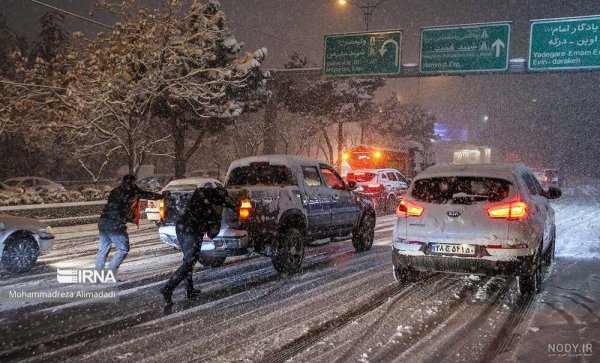  عکس برف در شب طبیعی