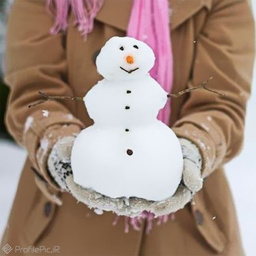 عکس آدم برفی غمگین