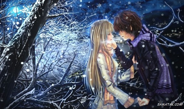  عکس برف در شب