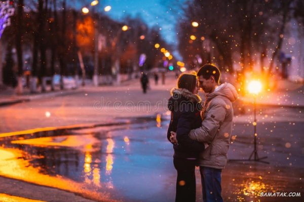  عکس برف در شب