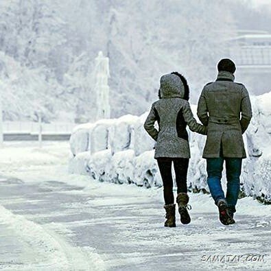  عکس برف در شب