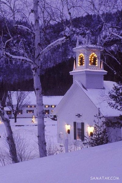  عکس برف در شب