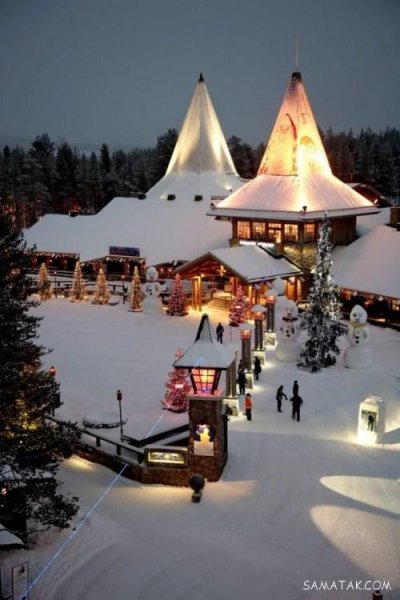  عکس برف در شب