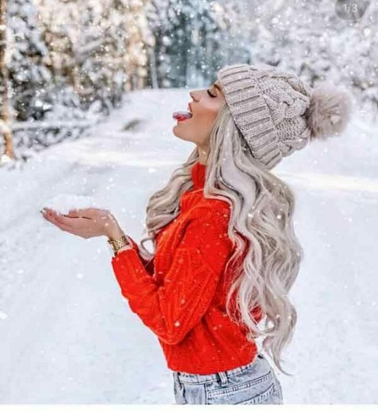 عکس برف دخترانه