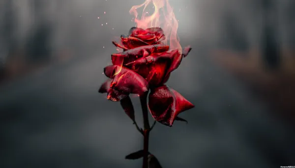  عکس گل رز قرمز عاشقانه برای پروفایل