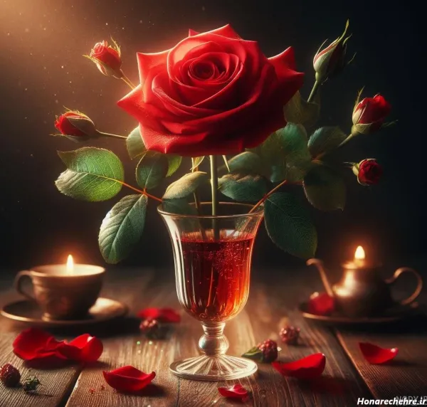  عکس گل رز قرمز عاشقانه برای پروفایل