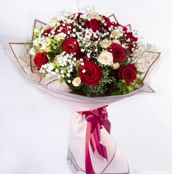  عکس گل رز قرمز در دست دختر