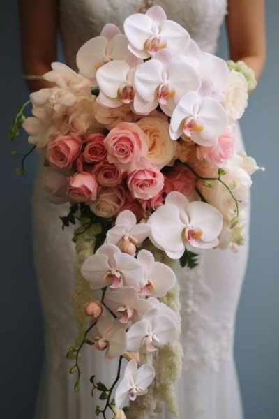  عکس با دسته گل عروس