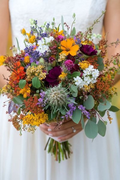  عکس با دسته گل عروس