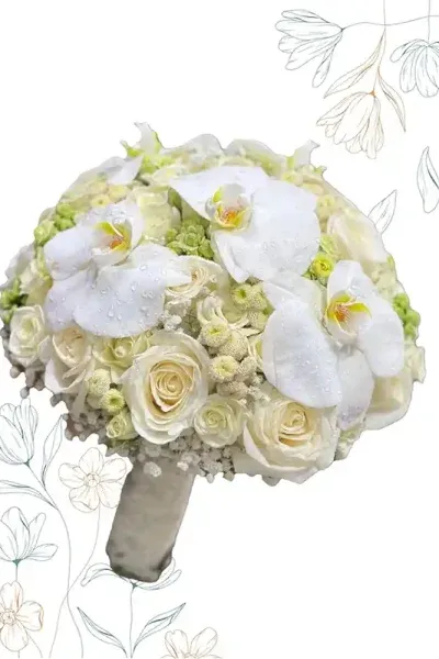  عکس دسته گل عروس ارکیده