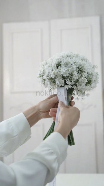  دسته گل عروس سفید