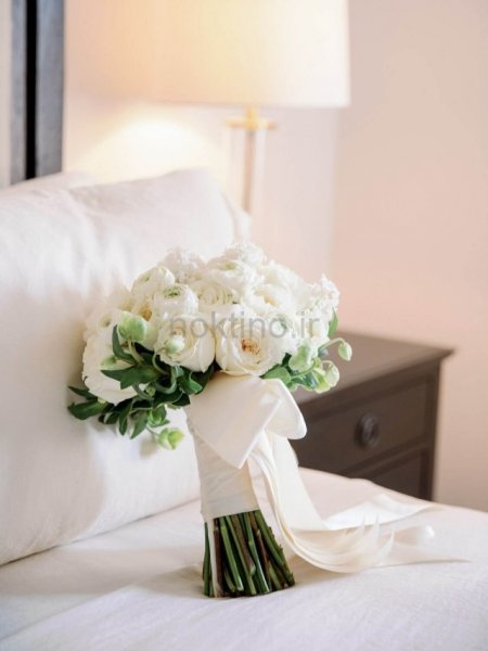  دسته گل عروس سفید
