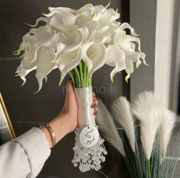  دسته گل عروس سفید