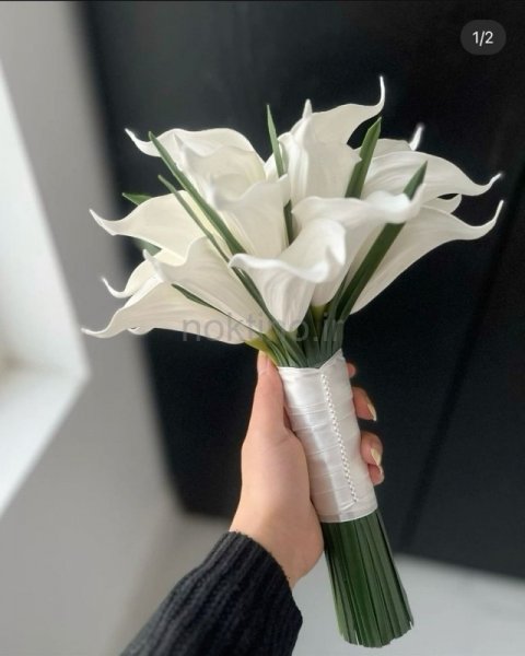  دسته گل عروس سفید