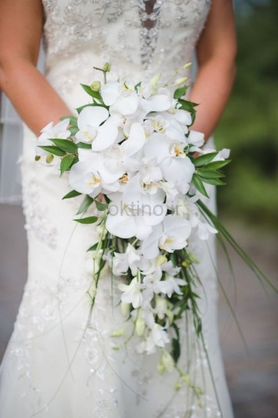  دسته گل عروس سفید