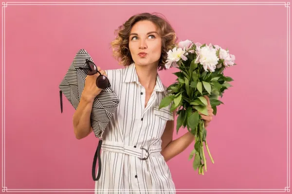  عکس دختر با گل برای پروفایل واتساپ