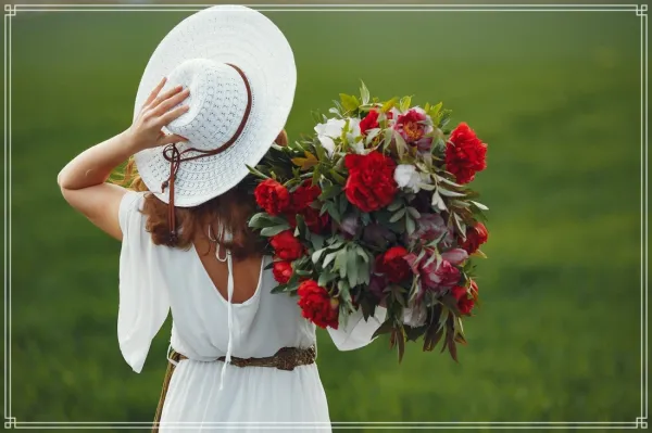  عکس دختر با گل برای پروفایل واتساپ