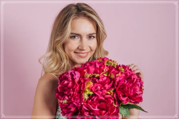  عکس دختر با گل برای پروفایل واتساپ