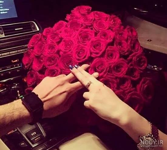 عکس دونفره داخل ماشین