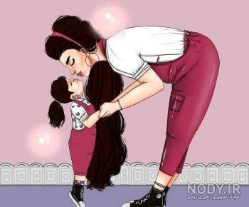 عکس فیک مادر دختری طبیعی