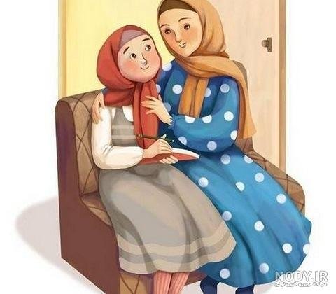  عکس مادر دختری فانتزی با حجاب