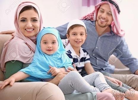 عکس مادر و فرزند با حجاب کارتونی