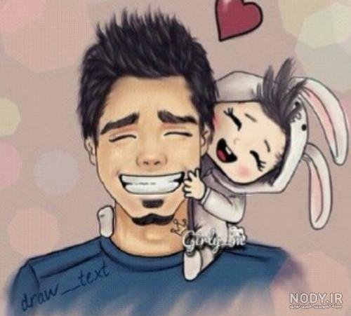  عکس پدر دختری فانتزی