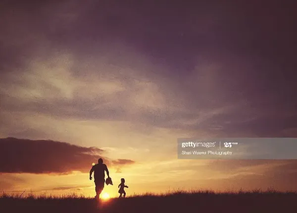 عکس پدر دختری با متن