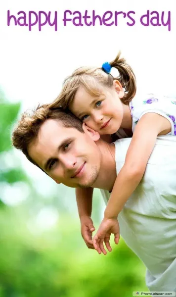 عکس پدر دختری با متن