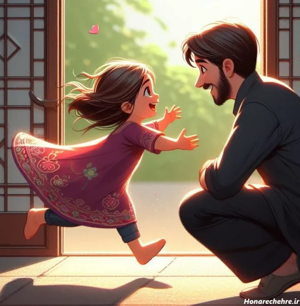  عکس پروفایل پدر دختری کارتونی