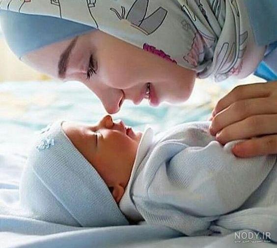  عکس مادر و دختر با حجاب کارتونی