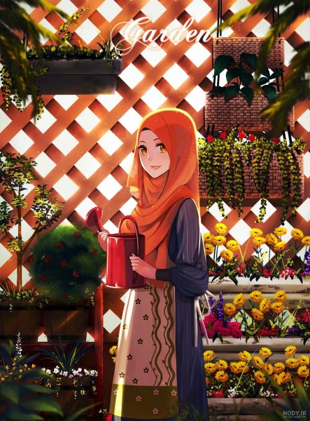 عکس دختر با حجاب کارتونی فانتزی