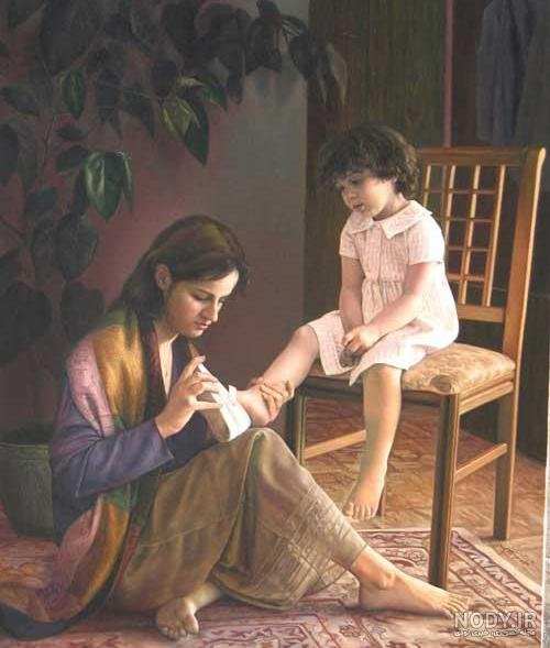 عکس مادر غمگین بدون متن