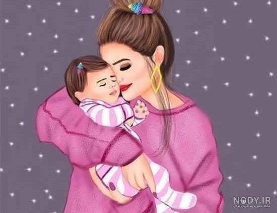 عکس مادر غمگین بدون متن