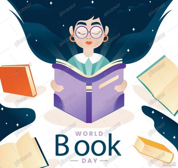  عکس دختر درحال درس خوندن فانتزی