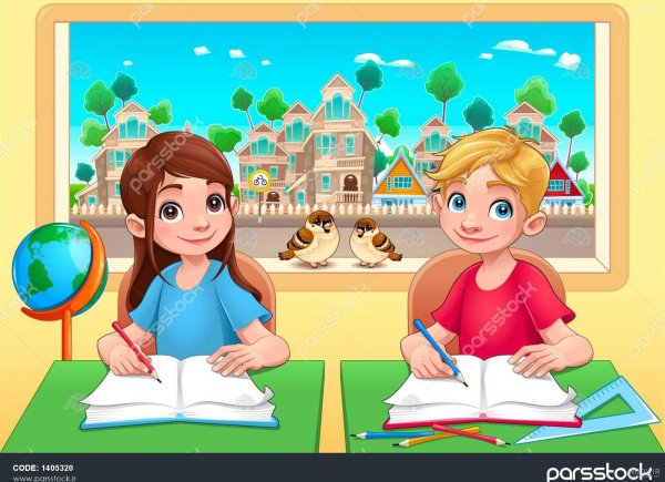  عکس دختر درحال درس خوندن فانتزی