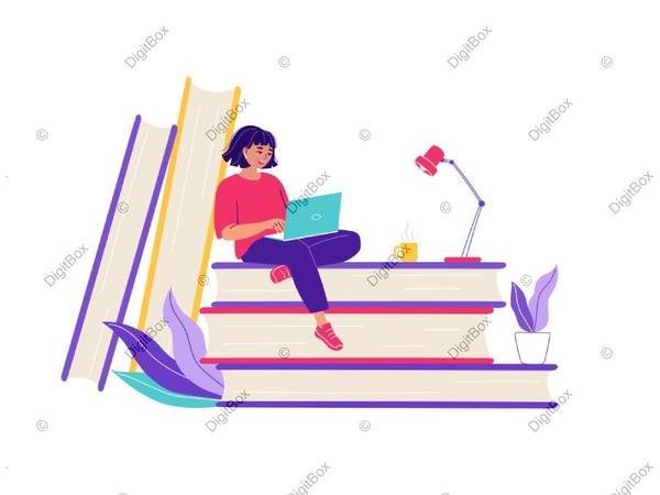  عکس دختر درحال درس خوندن فانتزی