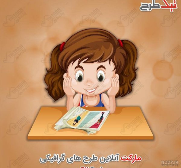 عکس دختر درحال درس خوندن فانتزی