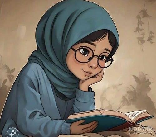  عکس دختر درحال درس خوندن فانتزی