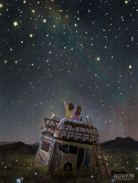  عکس ستاره واقعی در شب از نزدیک