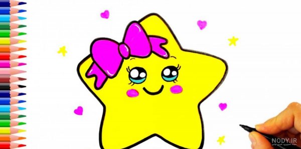  عکس ستاره زیبا نقاشی