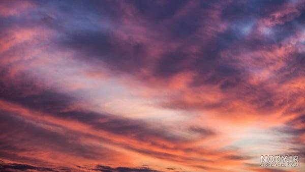 عکس آسمان صورتی و بنفش