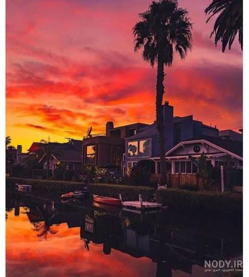  عکس آسمان صورتی و بنفش