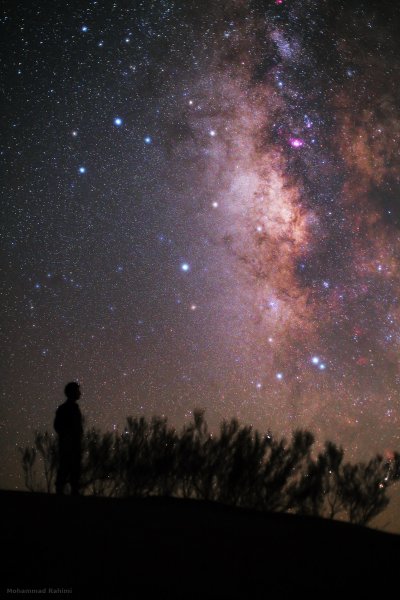 عکس اسمان کویر در شب