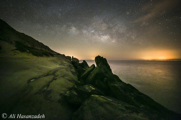  عکس اسمان کویر در شب