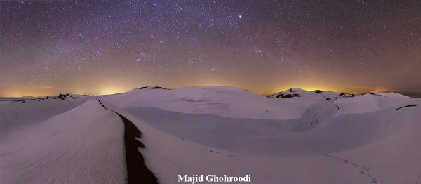  عکس اسمان کویر در شب